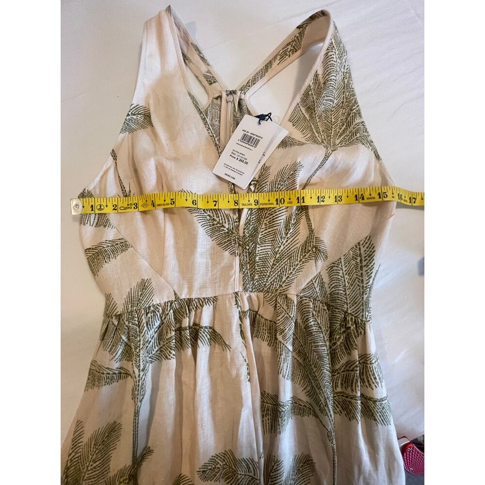 Reiss Anna Foliage Print Linen Midi Dress - Picture 10 of 14
